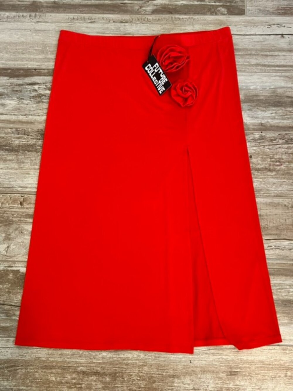 Future Collective Orange Rosette Skirt
